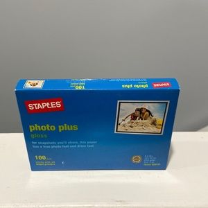 Staples Photo Plus Gloss Photo Paper 4" x 6" 100 sheets item #508431 NEW